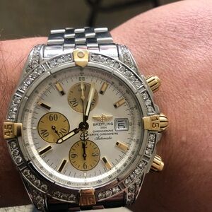 Breitling Chronograph with Gold and Silver Details